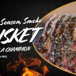 Sliced backyard brisket with a smoke ring on a board